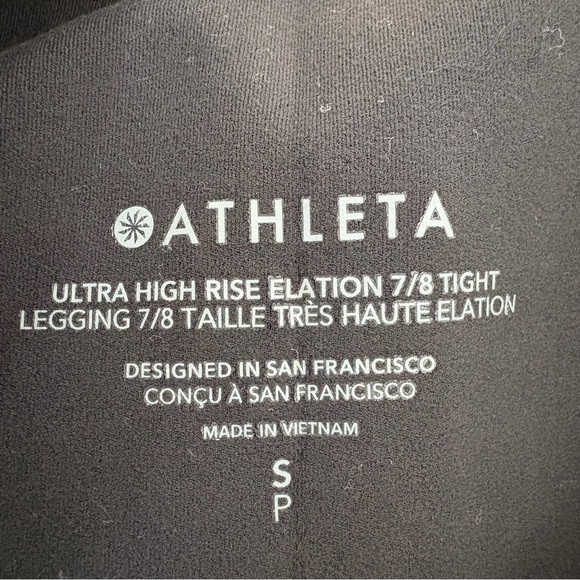 Athleta Ultra High Rise Elation 7/8 Tight Leggings NWT Black Small - Picture 4 of 7
